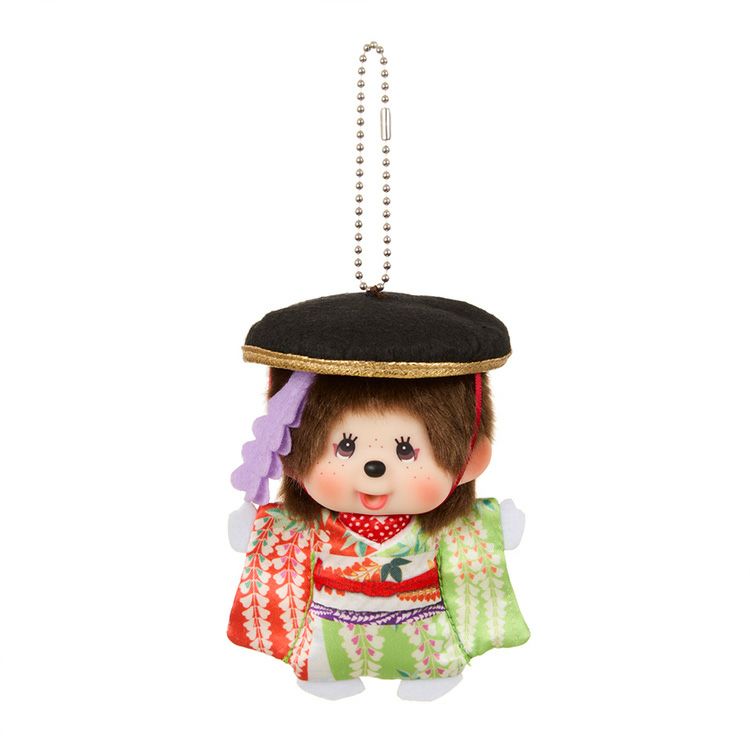 Monchhichi | Monchhichi Large Face SS Keychain - Kabuki/Fujimusume