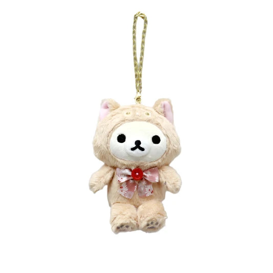 San-X | BLOOMING NAKANISHI PAUL & JOE ACCESSOIRES x Rilakkuma | Rilakkuma Outing Plush Keychain - Korilakkuma