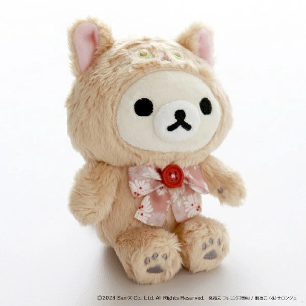 San-X | BLOOMING NAKANISHI PAUL & JOE ACCESSOIRES x Rilakkuma | Rilakkuma Outing Plush Keychain - Korilakkuma