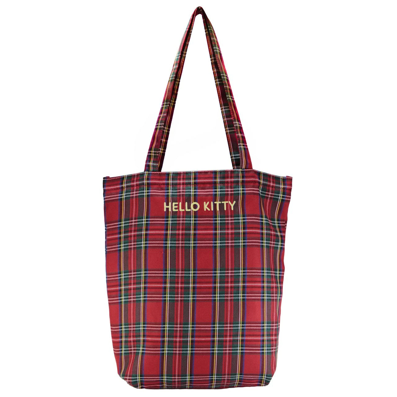 Sanrio | Sanrio Tartan Check Mascot Tote Bag - Hello Kitty