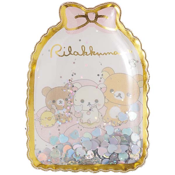 San-X | Rilakkuma Sparkling Bubble Sticker Sheet - Rilakkuma Makeup