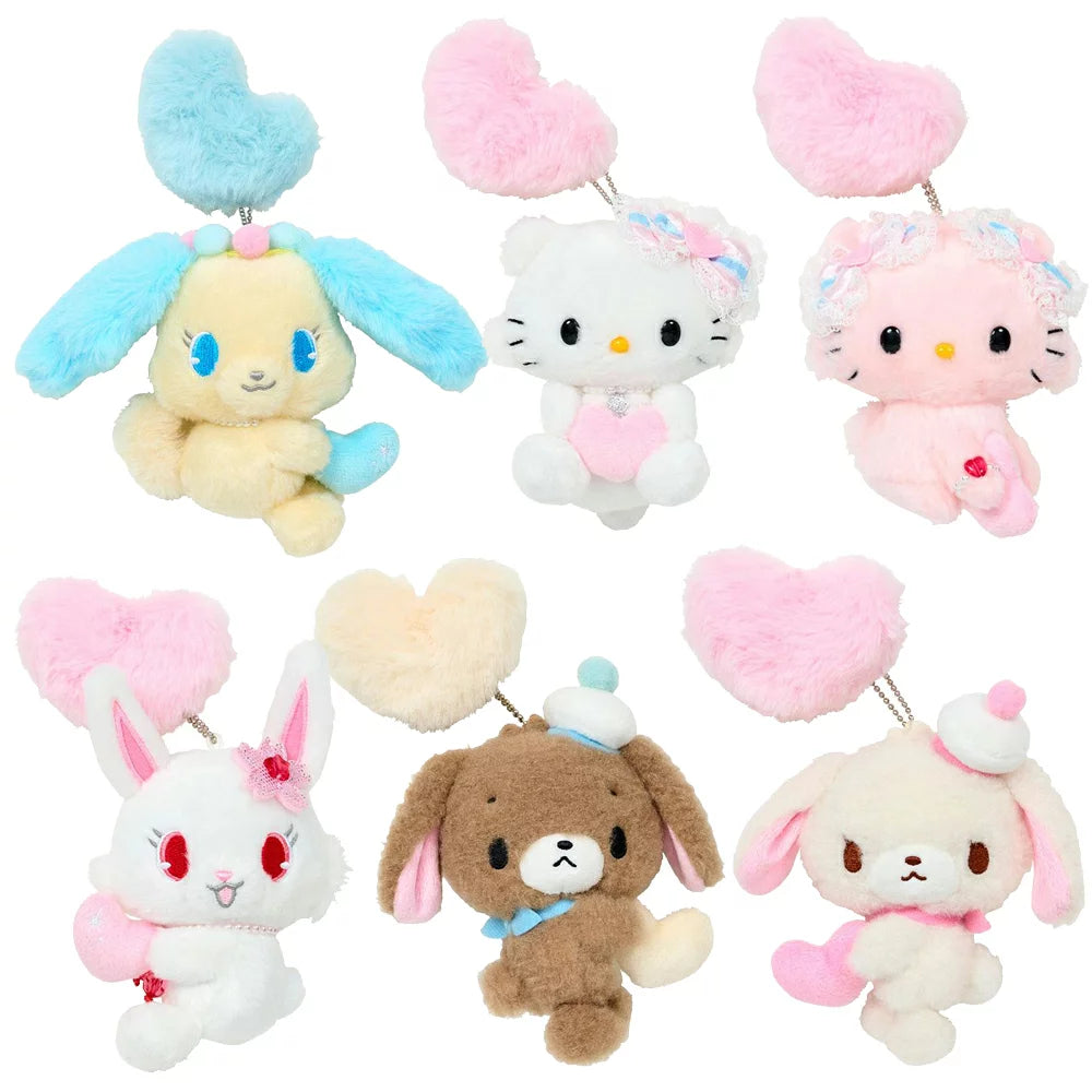 Sanrio | Fluffy Heart Design | Honey Cute Mascot Holder Sugar Bunny Shirosa