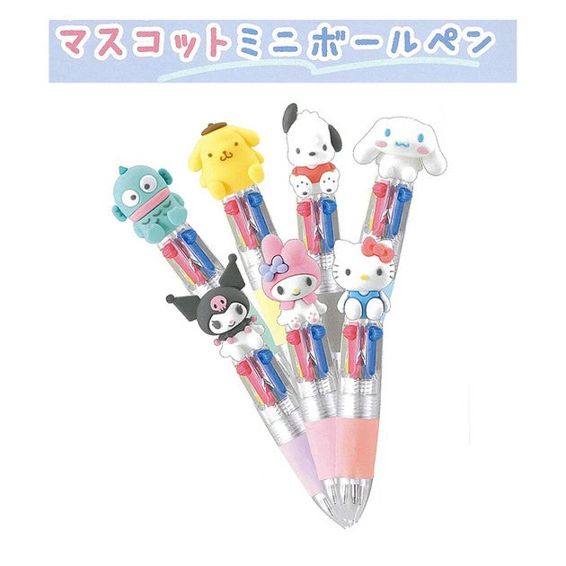 Sanrio | Sanrio Mascot Mini 4 Colors Ballpoint Pen 0.5mm ( Red, Blue, Black, Green)