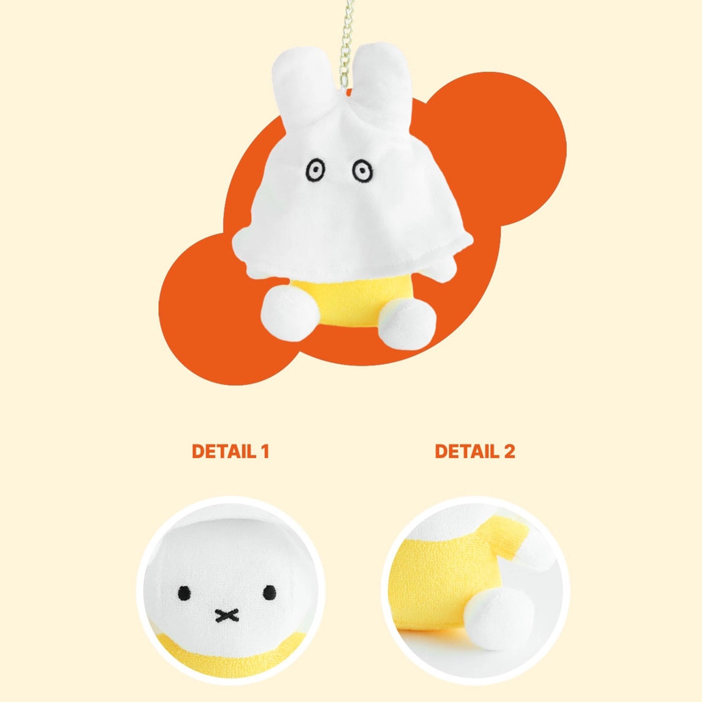 Miffy Korea | Ghost Miffy Plush Doll Keychain