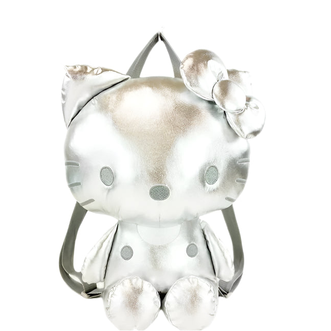 Sanrio | Hello Kitty Plush Backpack - Metallic Sliver
