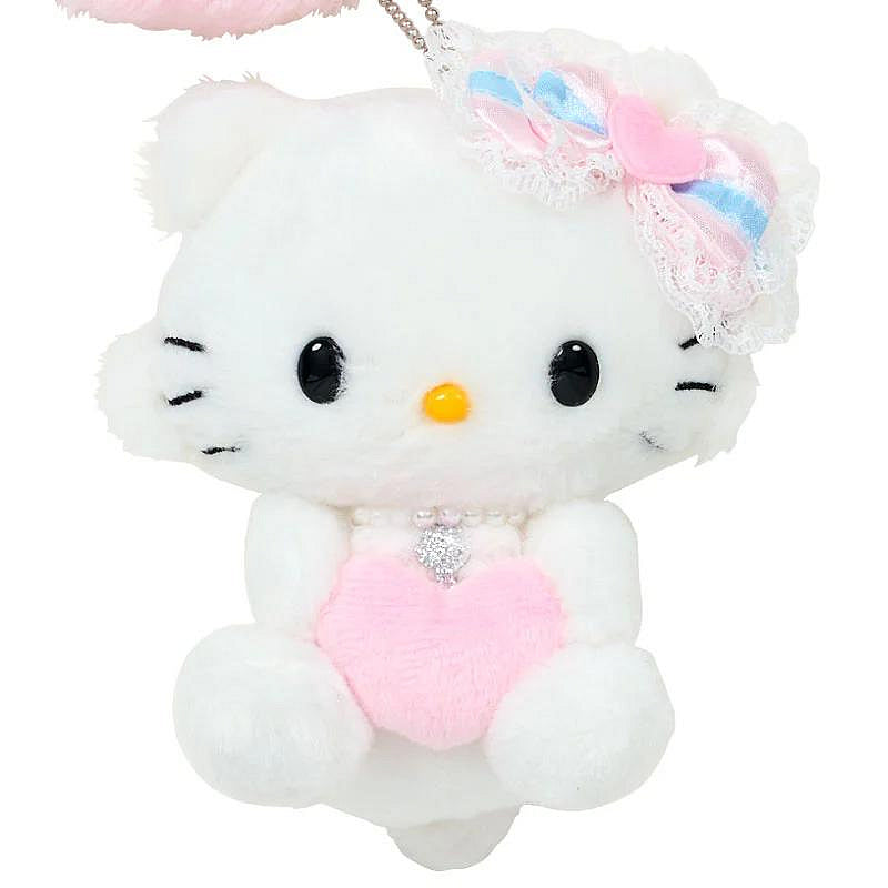 Sanrio | Fluffy Heart Design | Honey Cute Mascot Holder Sugar Bunny Shirosa