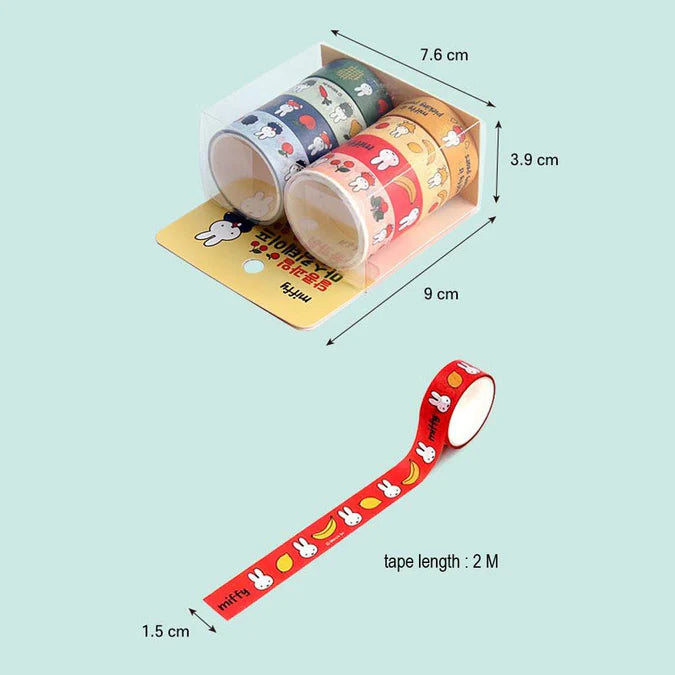 Miffy Korea | Miffy Sweet Fruity 8 Pieces Masking Tape Set