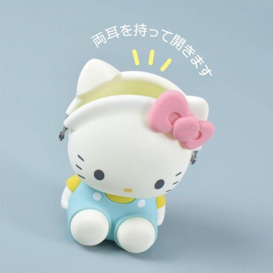 Sanrio | 3D Pochi Hello Kitty Overalls Pouch - Light blue