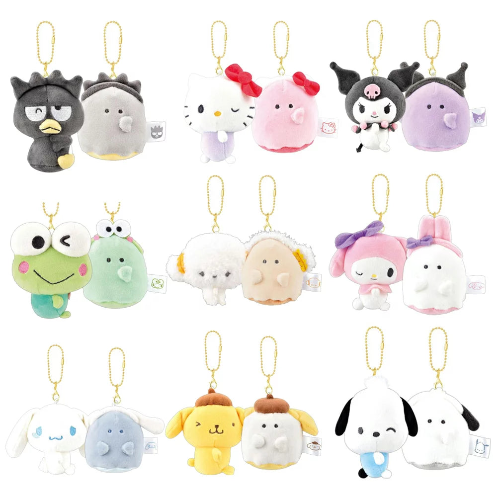 Sanrio | SANRIO Sanrio Characters x Obacane Collaboration | Niko Nui Magnet Mascot Keychain - Pompompurin x Obakane Niconui