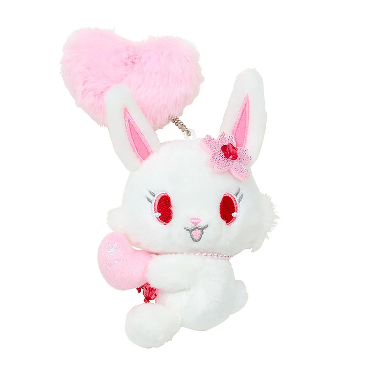 Sanrio | Fluffy Heart Design | Honey Cute Mascot Holder Sugar Bunny Shirosa