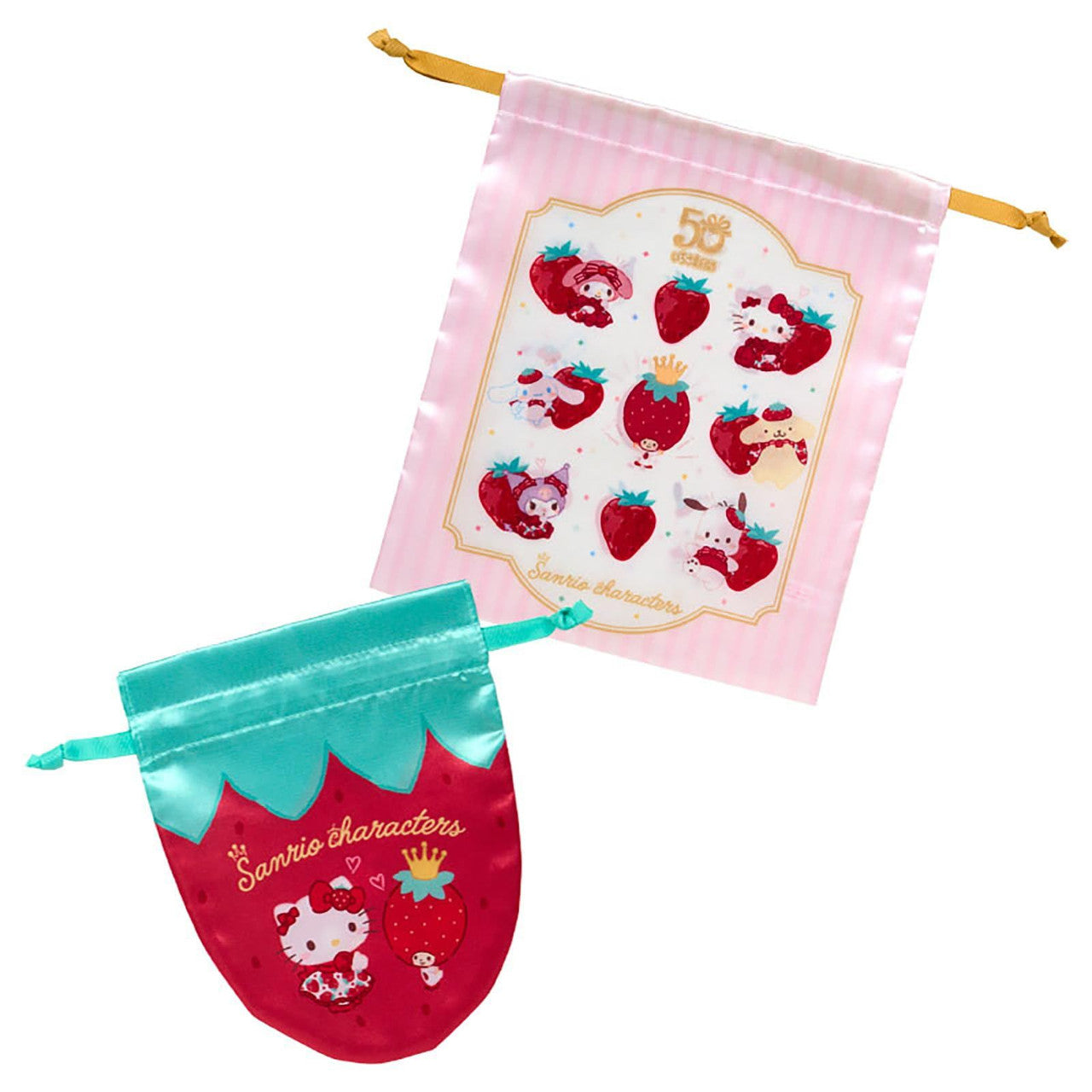 Sanrio | Strawberry News 50th Anniversary Drawstring Bag Set of 2