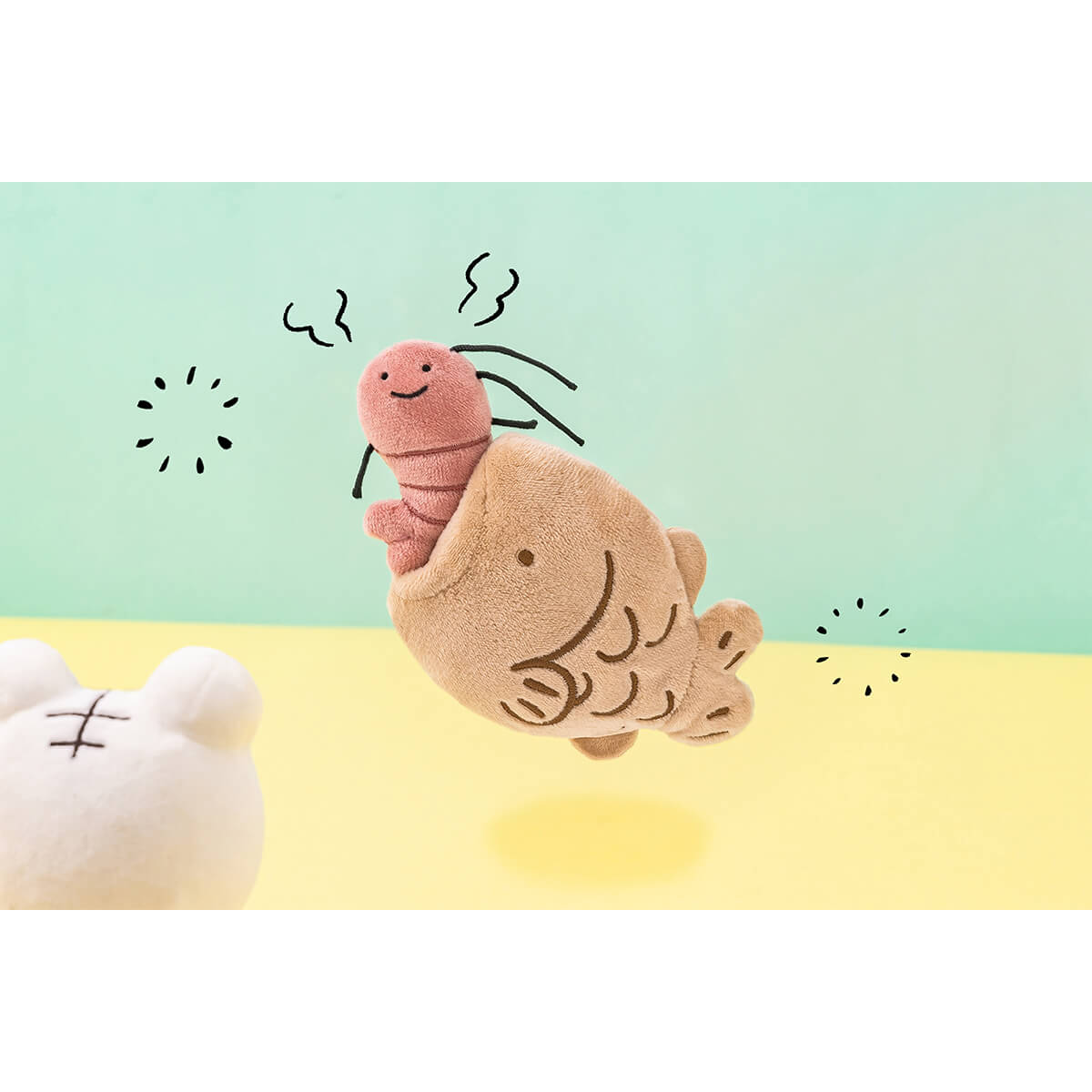 White Tiger and Black Tiger Taiyaki Ebi Plush Major