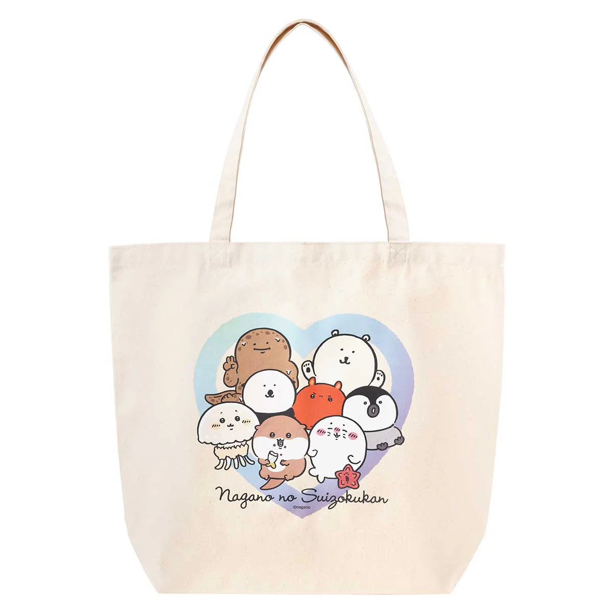 Nagano | Nagano Characters | Nagano Aquarium Large Tote Bag (Heart)