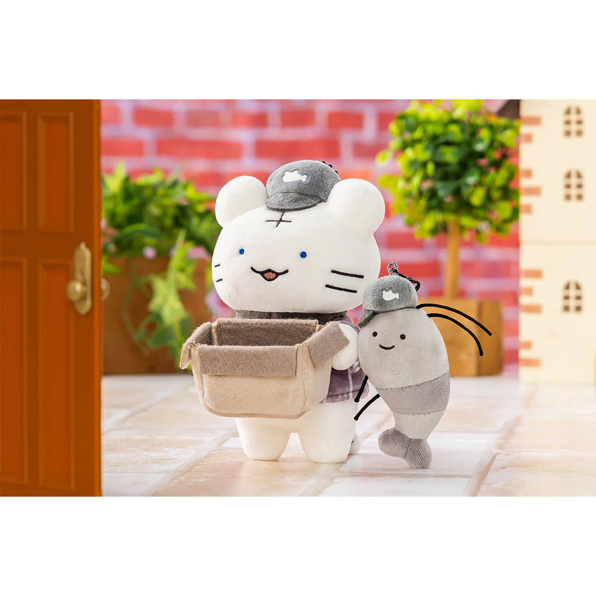 White Tiger and Black Tiger Toraebi Store Delivery Plush Mascot Keychain