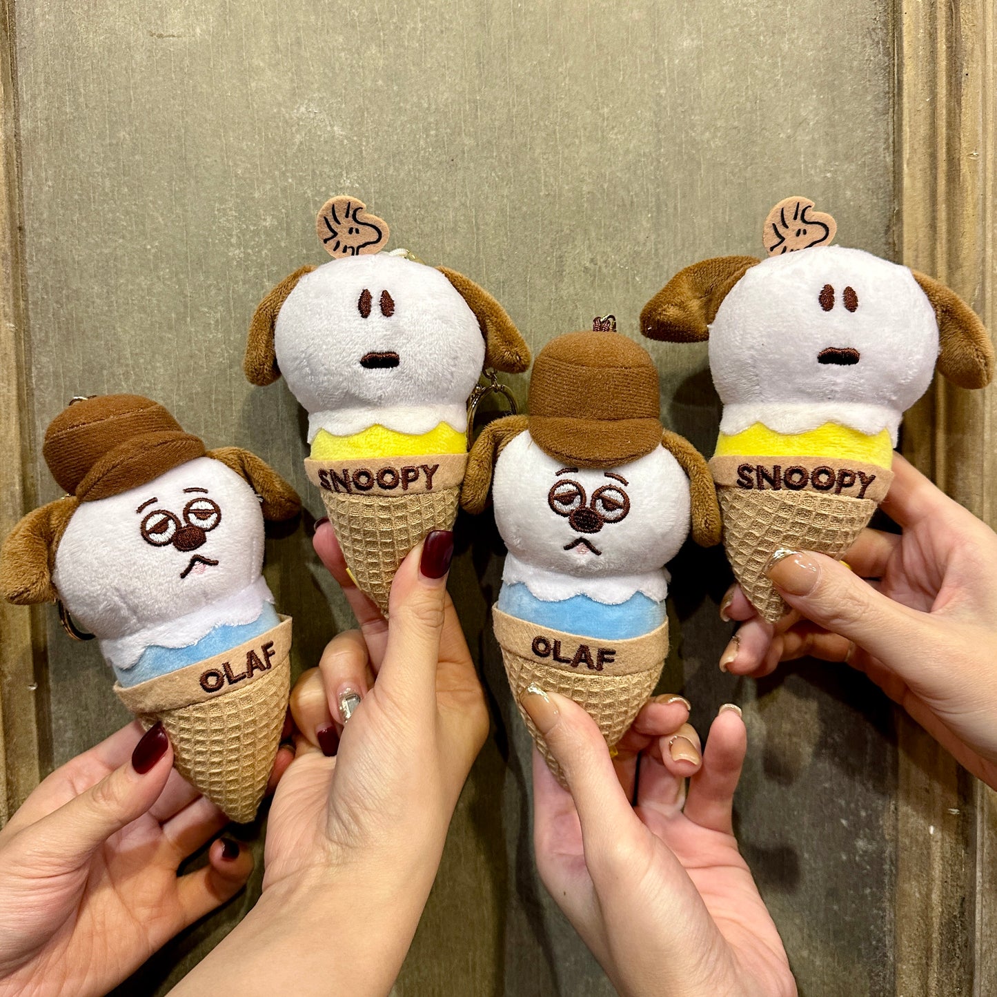PEANUTS | Snoopy Taipei Limited | Snoopy Ice Cream Waffle Cone Plush Keychain - Snoopy
