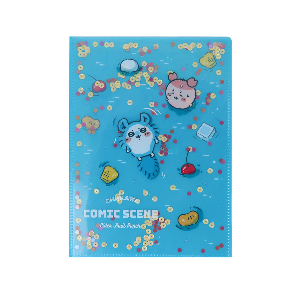 Chiikawa | Chiikawa Clear File with Sequins A5W (Fruit Punch, Daytime)