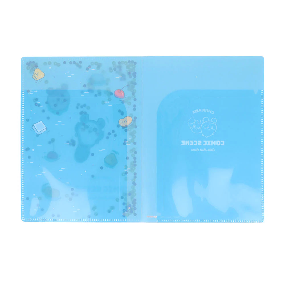 Chiikawa | Chiikawa Clear File with Sequins A5W (Fruit Punch, Daytime)