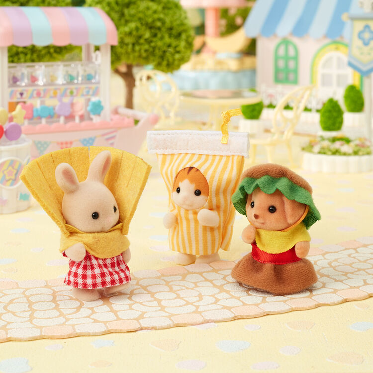 Sylvanian Families | Baby Trio Set - Hamburger Doll Figure