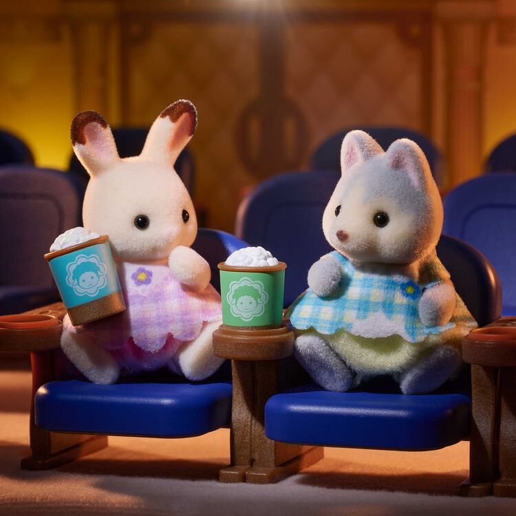 Sylvanian Families | Baby Theater Set -Chocolate Rabbit & Husky Doll Figure