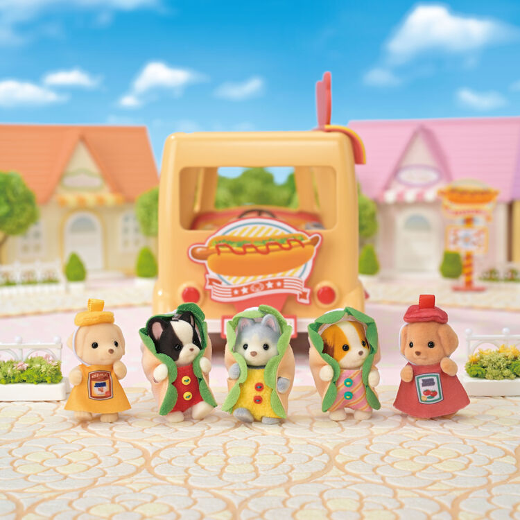 Sylvanian Families | Baby Set - Gather! Hot Dog Baby Doll Figure