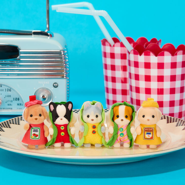Sylvanian Families | Baby Set - Gather! Hot Dog Baby Doll Figure