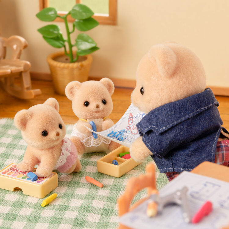 Sylvanian Families | Twins Baby Doll Figure - Biscuit Bear