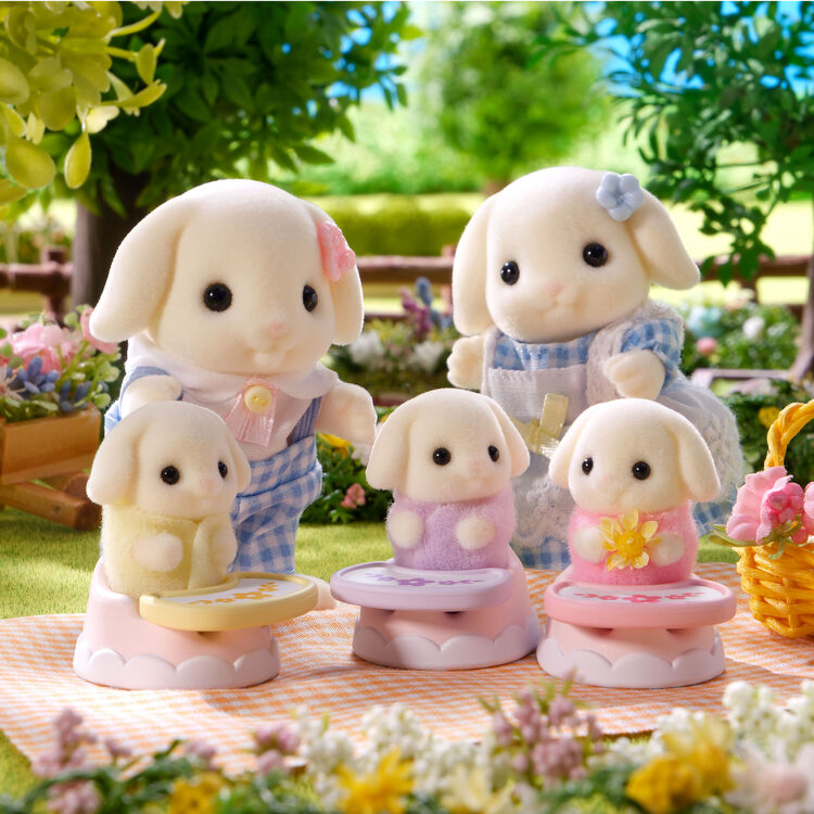 Sylvanian Families | Baby Chair Set - Flora Rabbit Mitsugo-chan Doll Figure