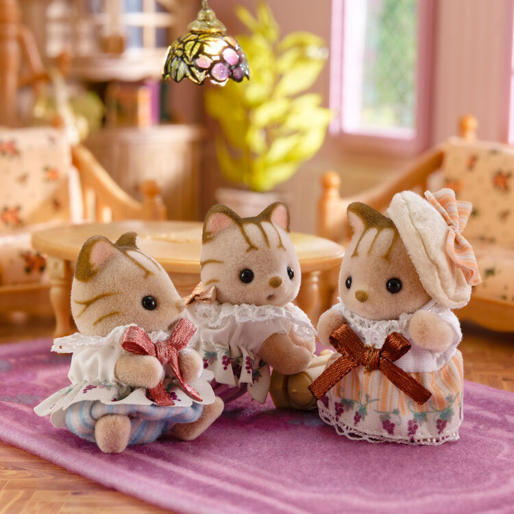 Sylvanian Families | Baby Set - Striped Elegant Shimane Cat Doll Figure