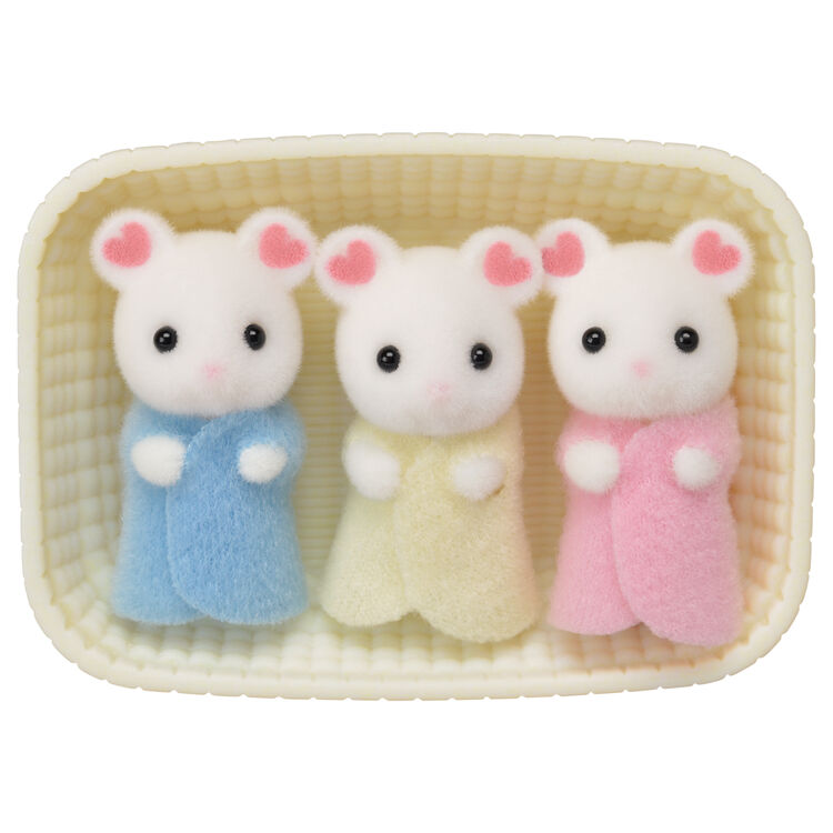 Sylvanian Families | Triplets Set - Marshmallow Mouse Mitsugo-chan Baby Doll