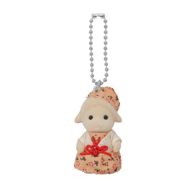 Sylvanian Families | Keychain Sheep (Pink Dress)