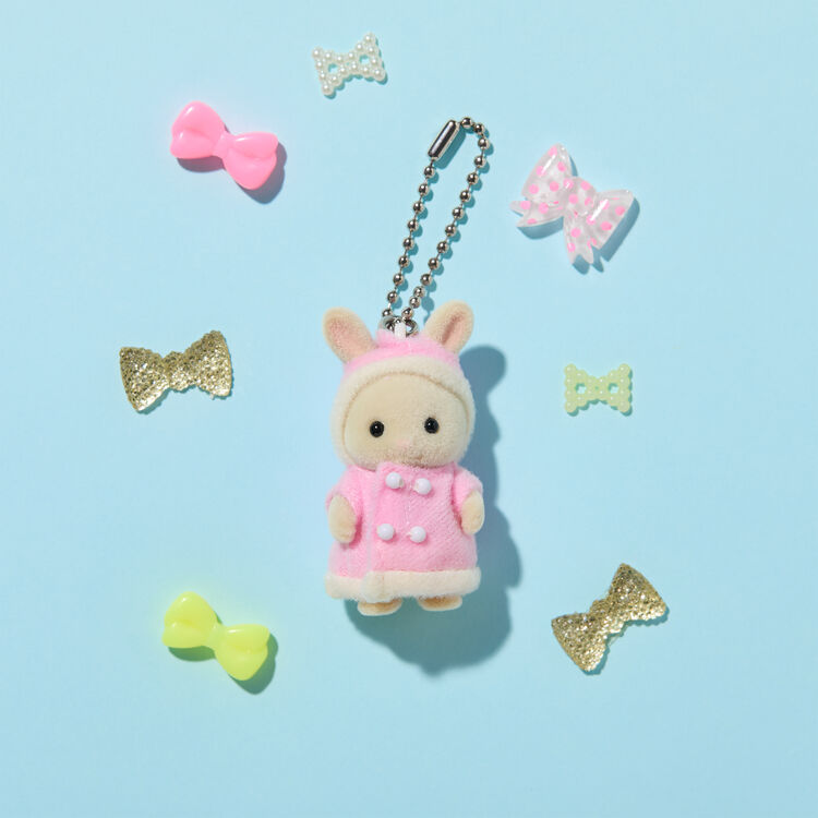 Sylvanian Families | Keychain Milk Rabbit (Duffle Coat)