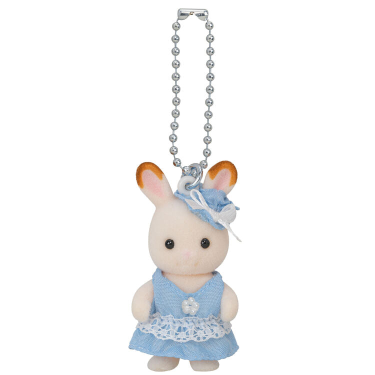 Sylvanian Families | Keychain Chocolate Rabbit (Blue Dress)