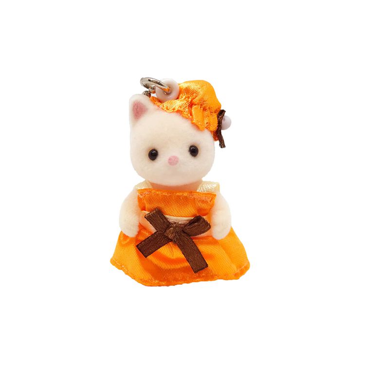 Sylvanian Families | Keychain Silk Cat (Orange Dress)
