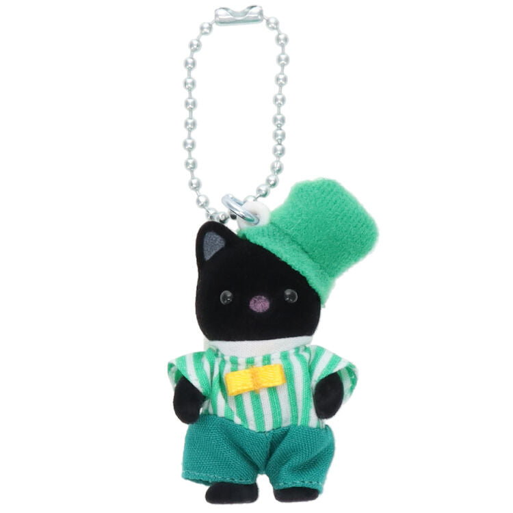 Sylvanian Families | Keychain Charcoal Cat (Chow Tie)