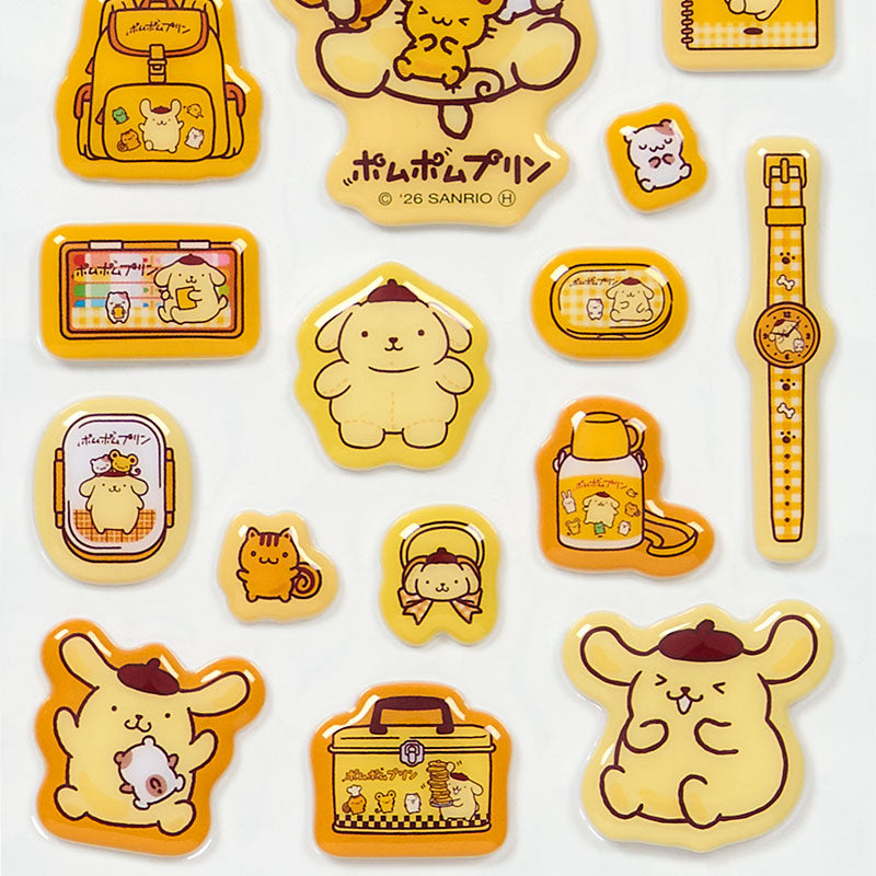 Sanrio | Sanrio Characters Plump Sticker Sheet - Pompompurin (Yellow)