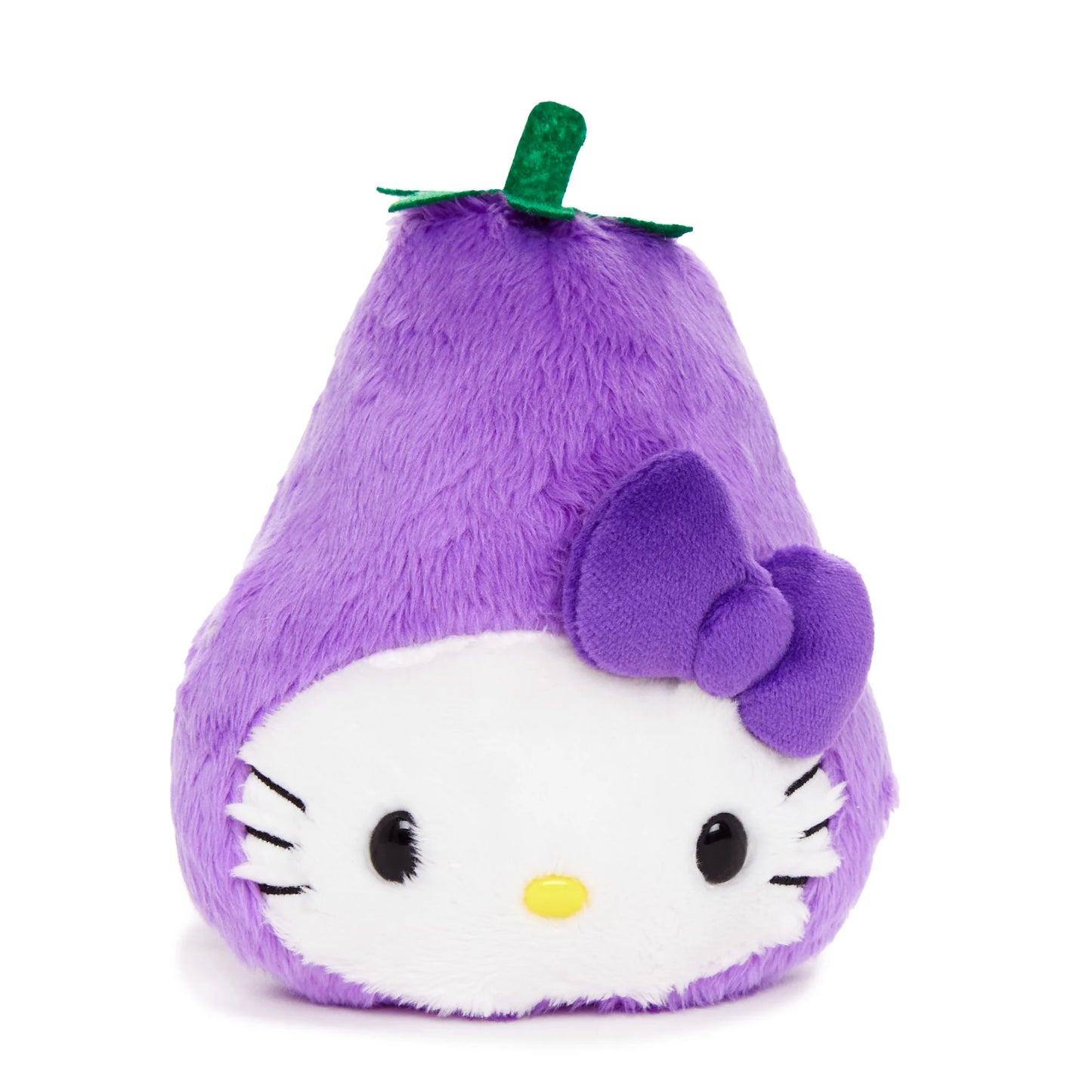 Sanrio US | Fruit & Veggie Series - Hello Kitty Eggplant Plush Mascot Clip