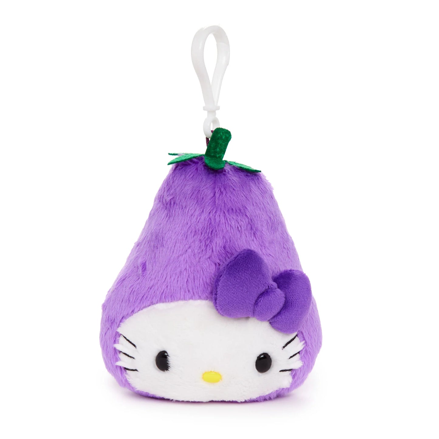 Sanrio US | Fruit & Veggie Series - Hello Kitty Eggplant Plush Mascot Clip