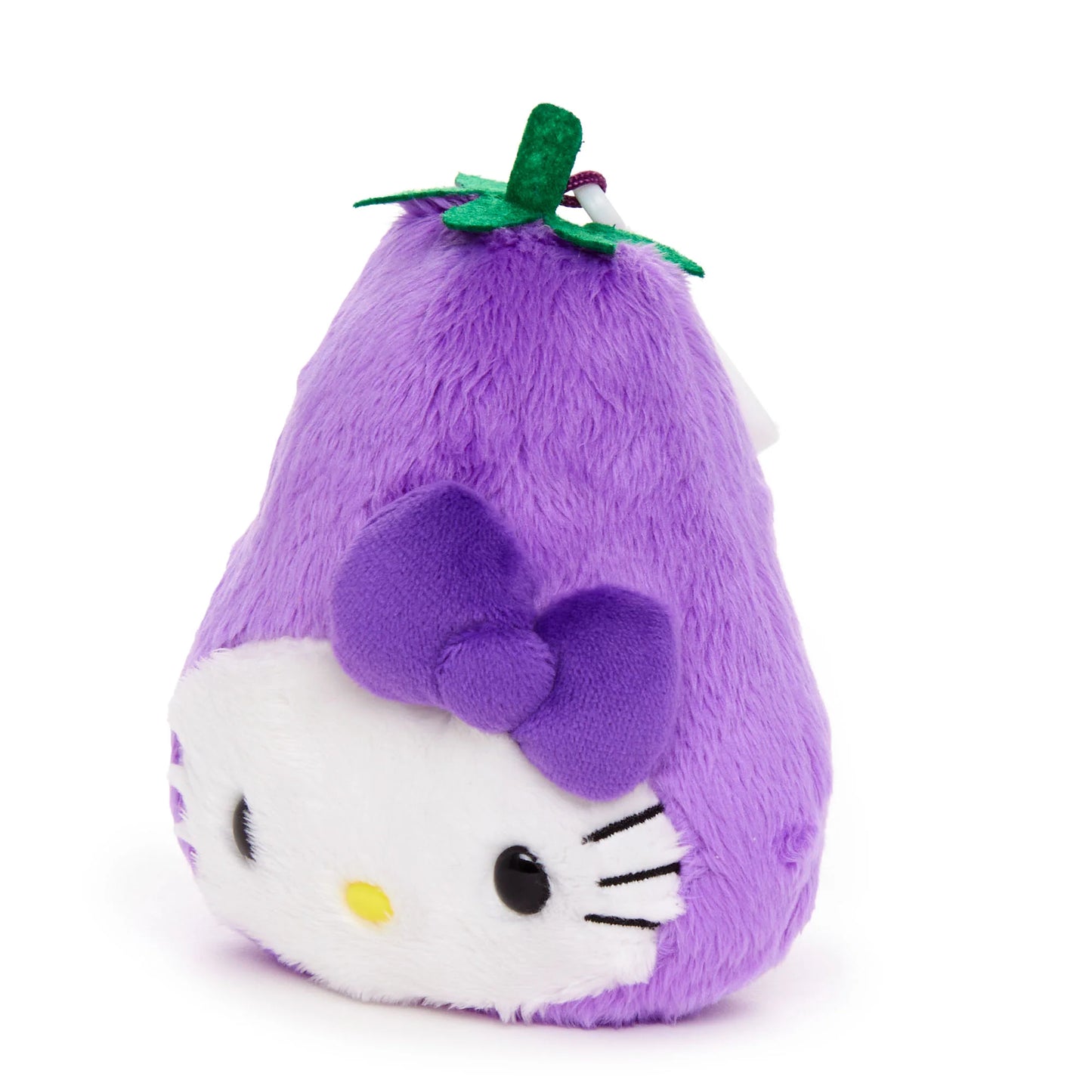 Sanrio US | Fruit & Veggie Series - Hello Kitty Eggplant Plush Mascot Clip