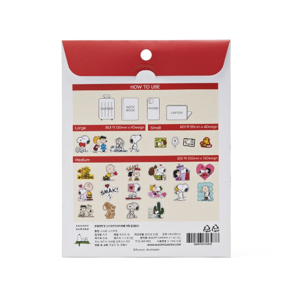 PEANUTS | SNOOPY GARDEN Korea | Scrap Sticker Pack - Love
