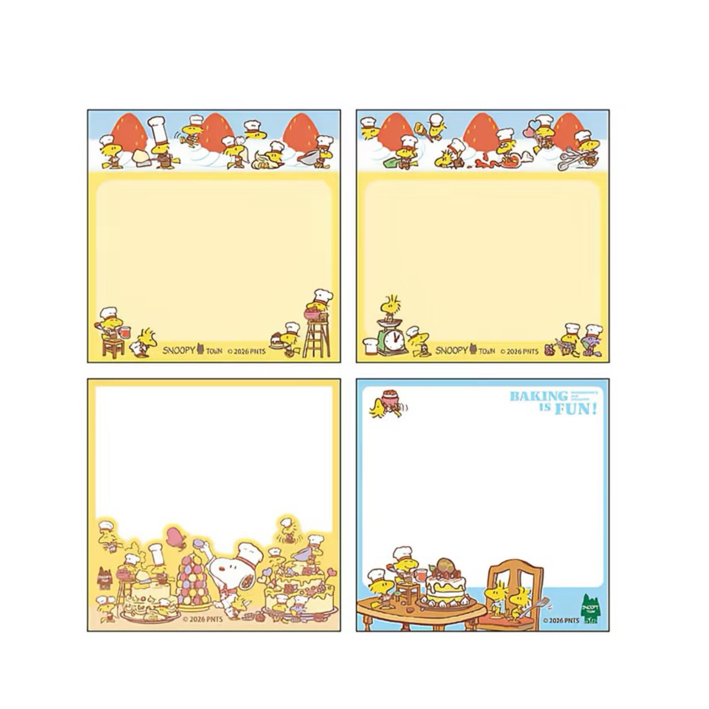 PEANUTS | Snoopy Woodstock BAKING IS FUN! Memo Pad