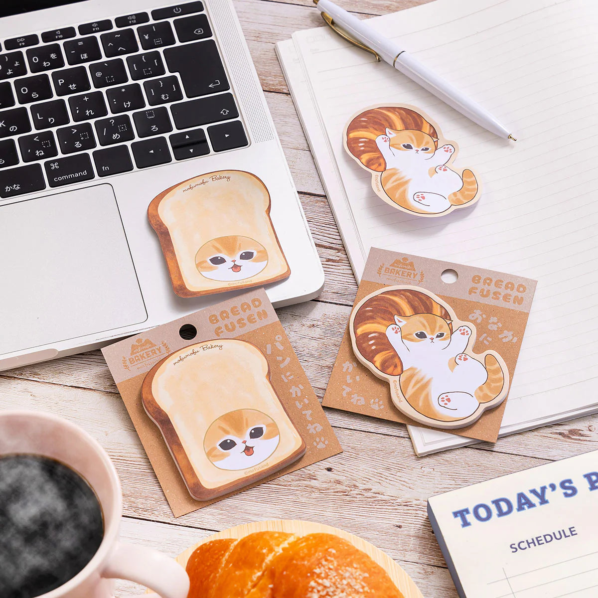 Mofusand | Mofusand Bakery Bread Sticky Notes - Toast