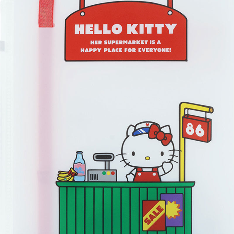 Sanrio | Sanrio Characters Clear File With Elastic Band 5 Pockets - Hello Kitty (White)
