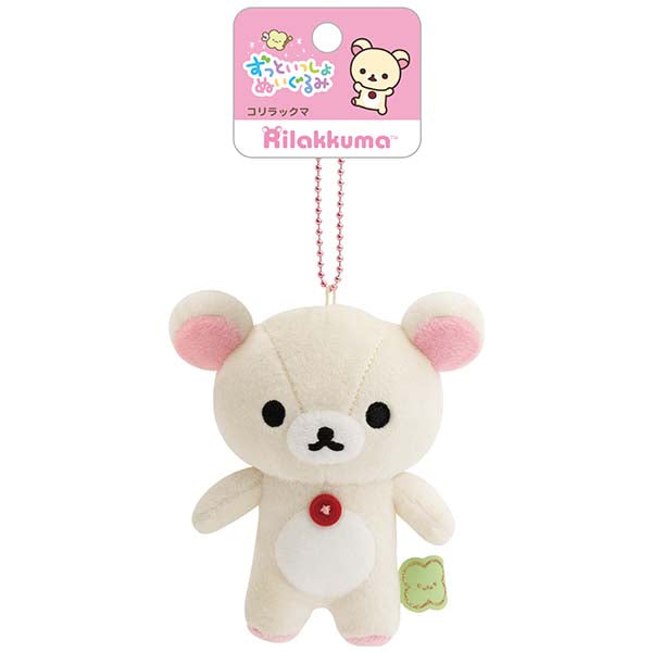 San-X | Rilakkuma Always Together Hanging Plush Toy - Korilakkuma
