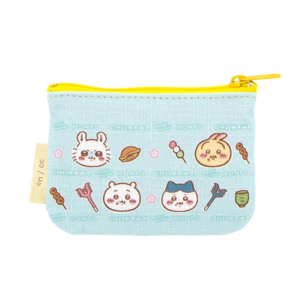 Chiikawa's | Chiikawa Mogumogu Honpo | Fushimi Inari Taisha Limited | Mini Coin Purse With Pocket - Japanese Sweets