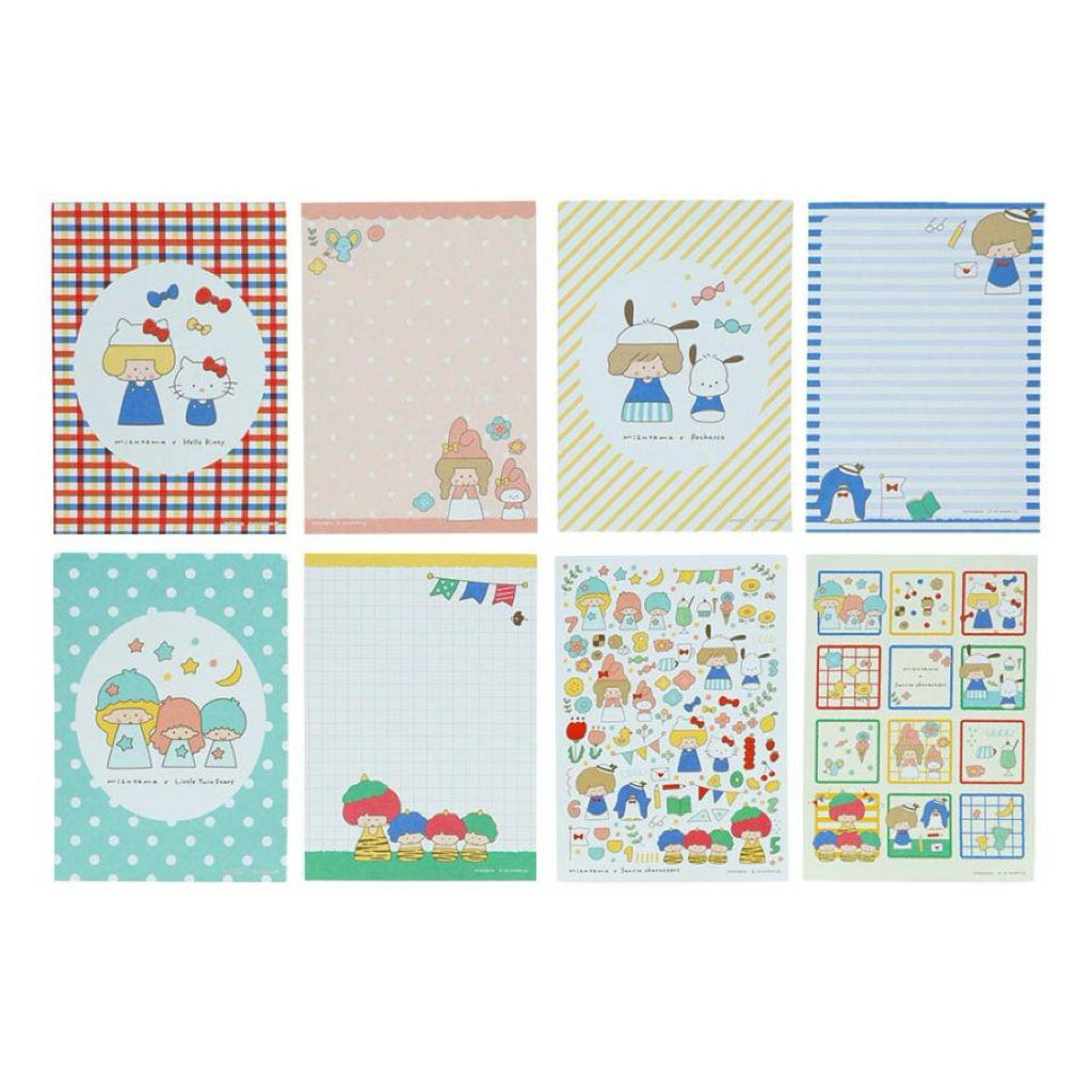 Sanrio | Mizutama x Sanrio Characters B7 Memo Notepad - Blue
