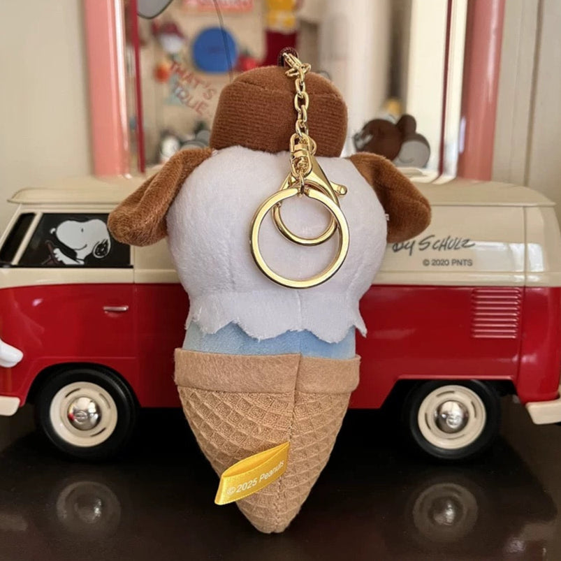 PEANUTS | Snoopy Taipei Limited | Snoopy Ice Cream Waffle Cone Plush Keychain - Olaf