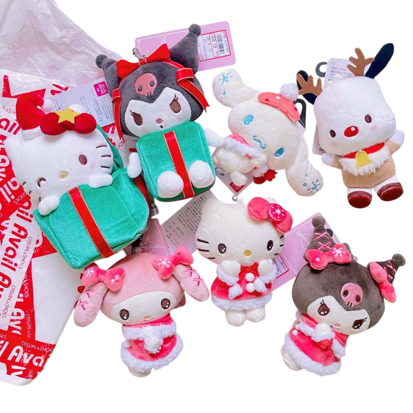 Sanrio Avail | Christmas Collection 2024 | Hangyodon Gift Box Mascot Holder