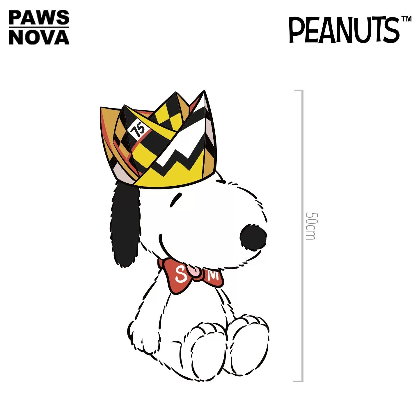 Paws Nova x Snoopy | Peanuts 75th Anniversary Art For All SAMSAM Snoopy Plush Toy
