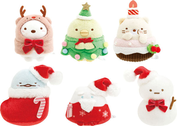 San-X | Sumikko Gurashi Christmas Assorted Hand-held Tenori Plush Toy MO76201