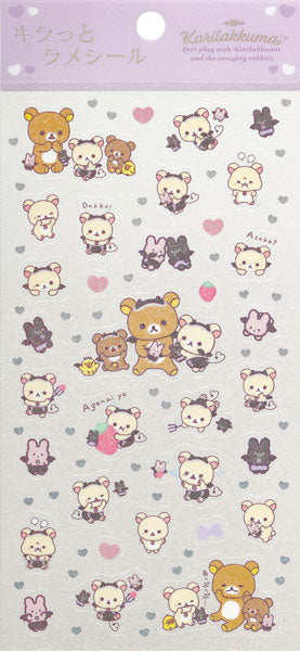 San-X | Rilakkuma Sheet Glitter Sticker SE66001